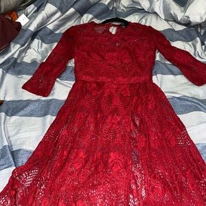 Two piece lace dress